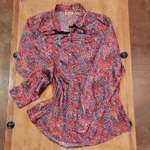 Wrangler Women's Multicolor Button Down Shirt